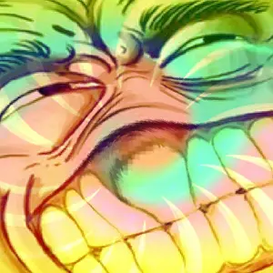 /v/, 4chan, 4chan meme, kekking, laughing, meme, never ever, oh no no no, tear, teeth
