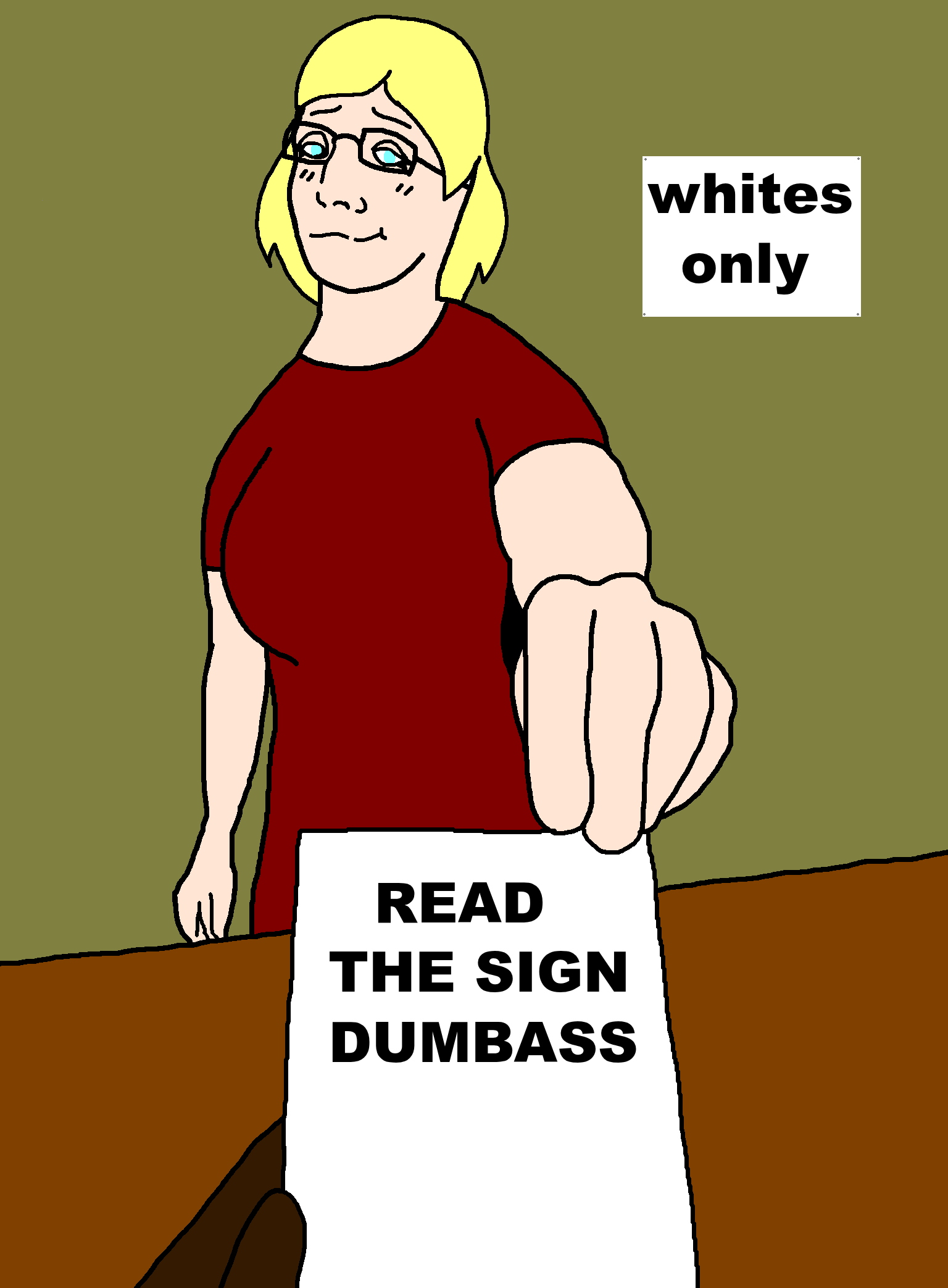 bartender, female bartender, aryan, foidjaks, a10 eyes, arm, black skin, blonde hair, blue eyes, closed mouth