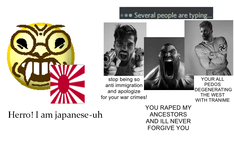 gigachad, gigayell, soykio kid, soykio front, gigachaded, arial, gun, holding gun, holding object, holding pistol