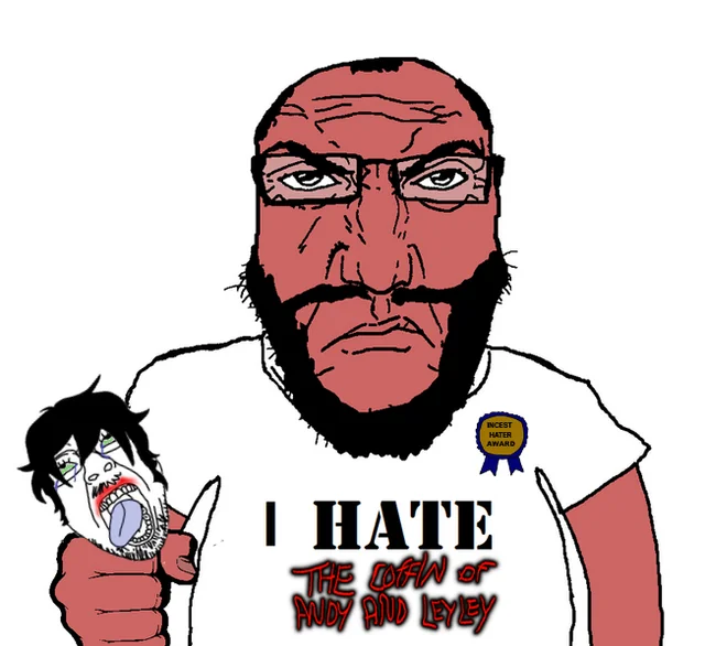 bernd, markiplier soyjak, science lover, punisher face, angry, award, balding, black beard, black hair, choking