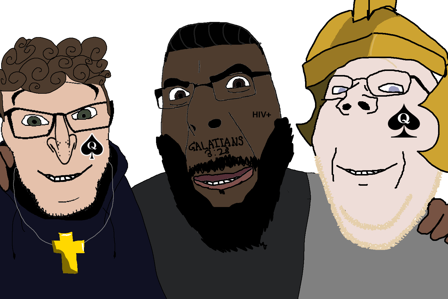 black tradcath, yes chad, cobson, feraljak, gapejak, wholesome feraljak, wholesome soyjak, aryan, no more brother wars, it's based and christpilled