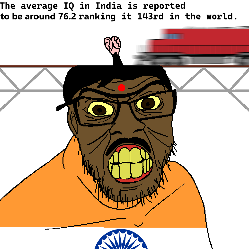 feraljak, black hair, black text, brain, brainlet, bridge, brown skin, ear, exposed brain, glasses