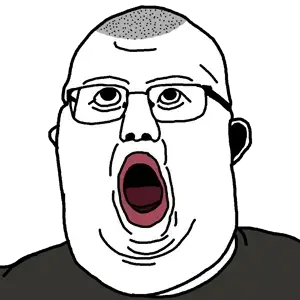 unknown, bald, brian beckett, chin, double chin, fat, fatass, glasses, looking up, open mouth