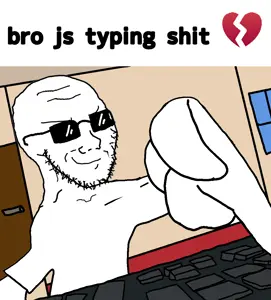 soyak, soyak (smug), bald, bedroom, black text, closed mouth, door, emoji, english text, finger