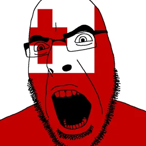 cobson, angry, country, cross, flag, glasses, open mouth, soyjak, stubble, tonga