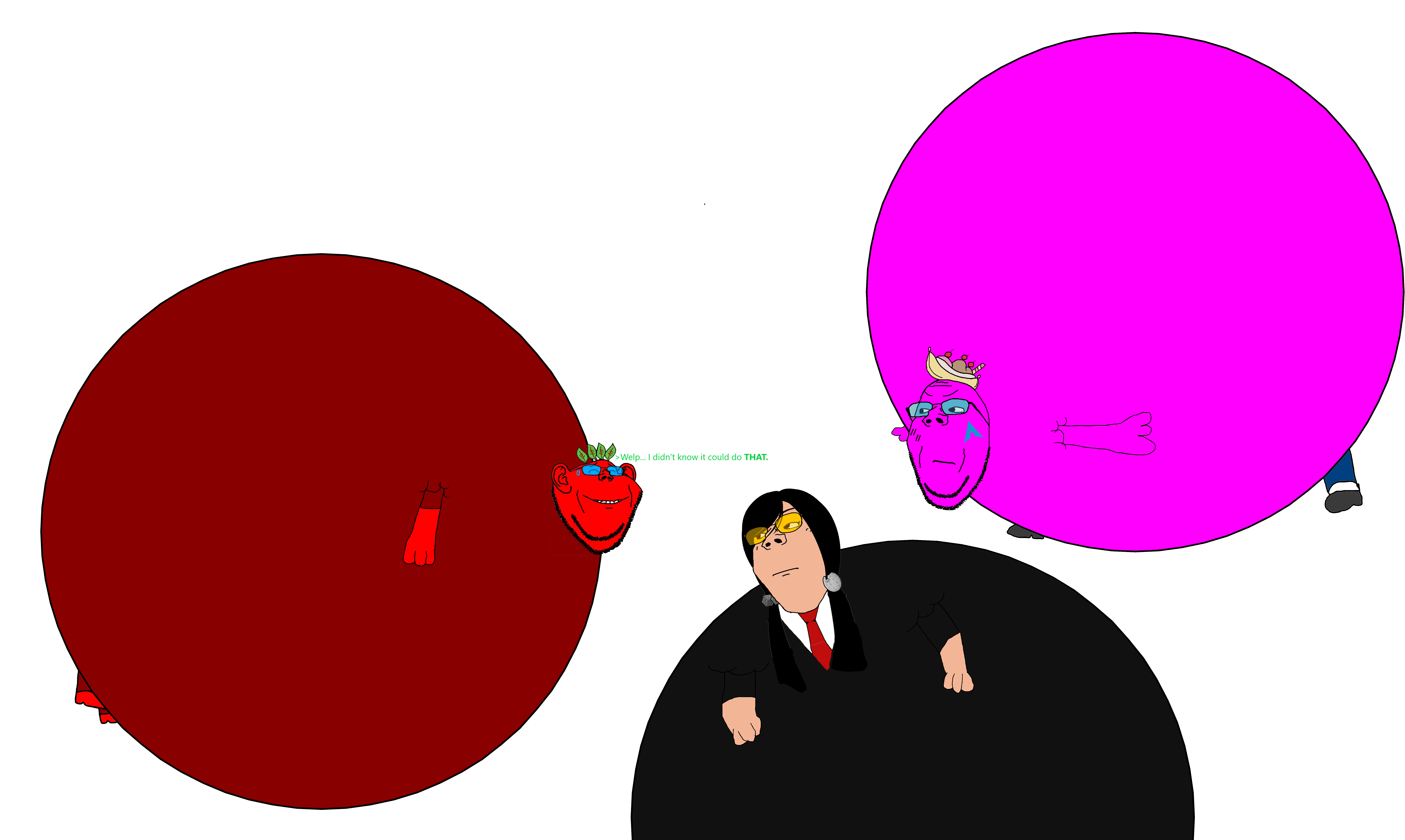 gapejak, impish soyak ears, female gapejak, wholesome soyjak, femjak, admin, arch linux, banana, banana split ice cream, beetroot