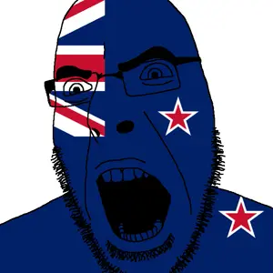 cobson, angry, country, cross, flag, glasses, new zealand, open mouth, soyjak, star