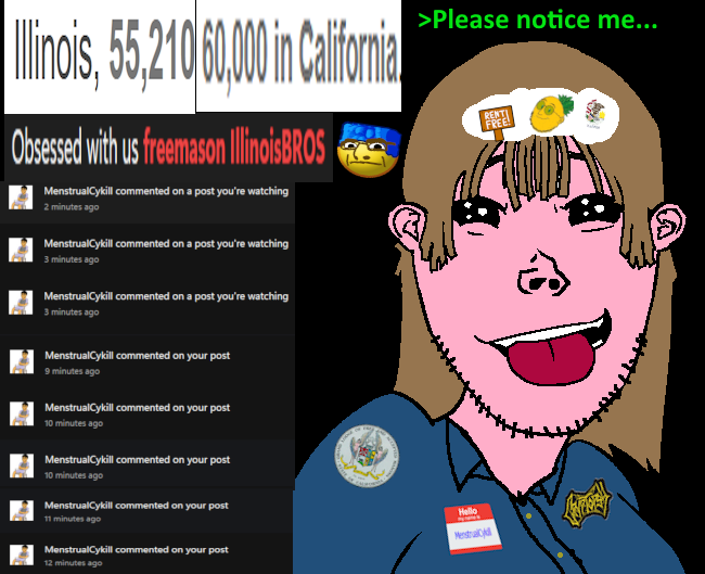 cobson, vlodson, weirdpenis, silly vlodette, vlodette, femjak, oh my god she is so attractive, black background, blue shirt, brimstone