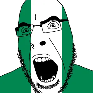 cobson, angry, country, flag, glasses, nigeria, open mouth, soyjak, stubble, nigeria