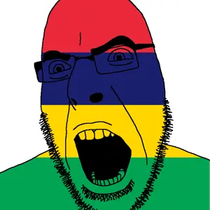 cobson, angry, country, flag, glasses, mauritius, open mouth, soyjak, stubble, mauritius