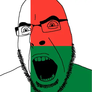 cobson, angry, country, flag, glasses, madagascar, open mouth, soyjak, stubble, madagascar