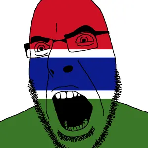 cobson, angry, country, flag, gambia, glasses, open mouth, soyjak, stubble, gambia