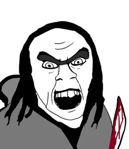 feraljak, blood, clothes, creepypasta, glasses, hair, holding knife, holding object, jeff the killer, knife