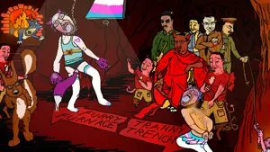 joseph stalin, sonic the hedgehog, wojak, bernd, chudjak, cobson, feraljak, isaac, soyak, chudjak front