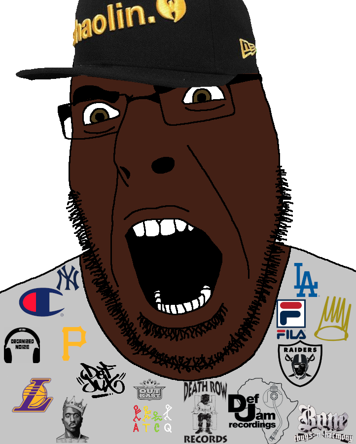cobson, a tribe called quest, black skin, bone thugs-n-harmony, brown eyes, brown skin, cap, champion, clothes, death row records