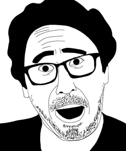 unknown, adam ragusea, clothes, ear, glasses, hair, mustache, open mouth, soyjak, stubble
