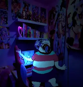 bernd, hanging troonjak, troonjak, ack, animated, anime, arm, bloodshot eyes, bouncing, clothes