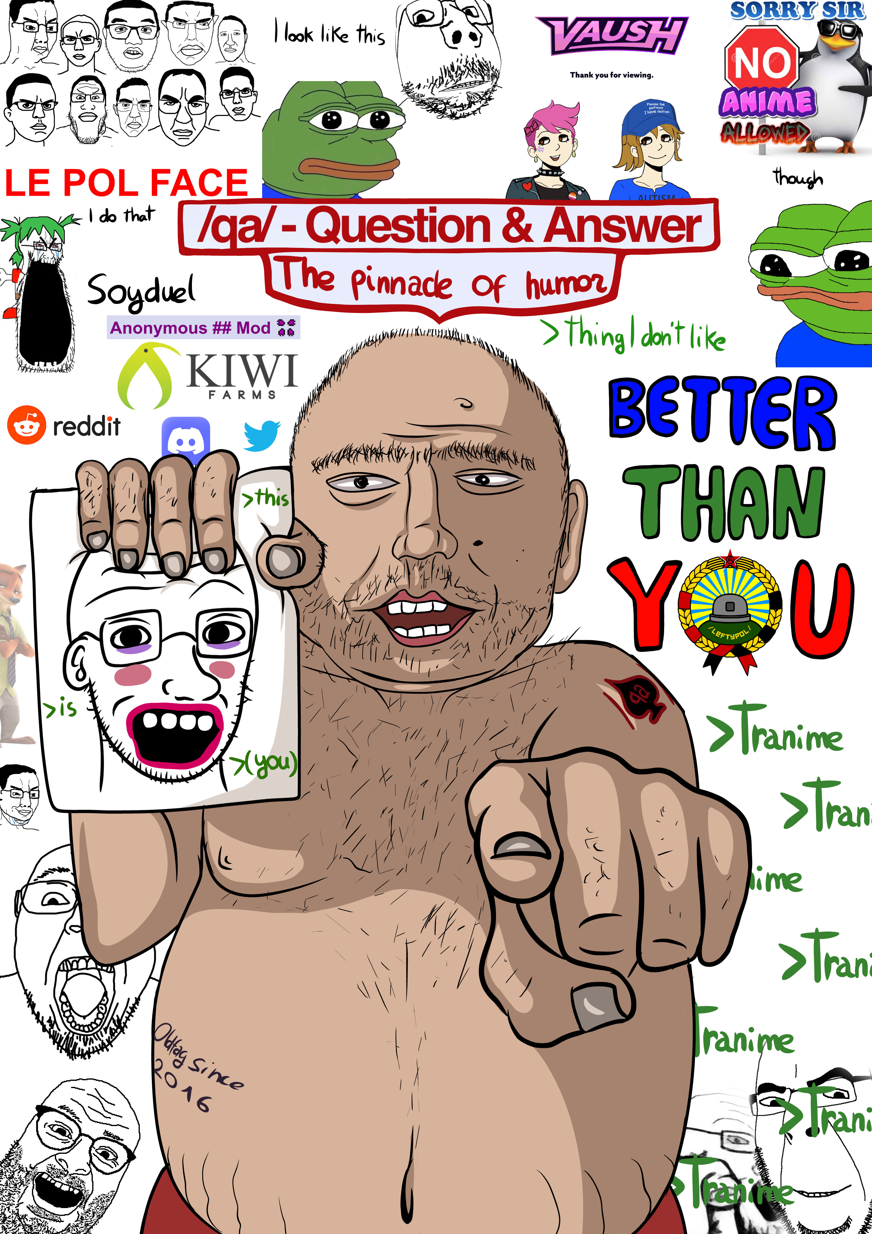 apu, pepe, bernd, chudjak, cobson, cryboy soyjak, gapejak, its out get in here, soyak, unknown