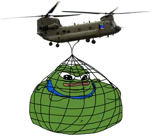 apu, pepe, amphibian, animal, ch-47 chinook, fat, fat fuck, frog, helicopter, obese