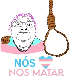 bernd, troonjak, ack, brown troonjak, hanging, noose, portuguese text, tranny