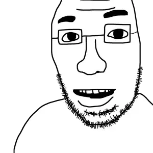 mlesoniltjak, bald, beard, eyes, glasses, looking at you, nose, open mouth, teeth
