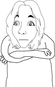 derpjak, cobsontalks, female derpjak, femjak, eyebrows, eyes, female, hair, looking to the left, nose