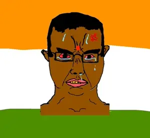 chudjak, chudjak front, anger mark, angry, bindi, bloodshot eyes, brown skin, country, ear, flag
