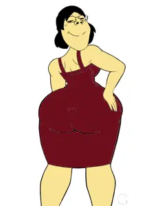 gapejak, female gapejak, wholesome soyjak, femjak, asian, ass, closed mouth, dress, female, fingernail