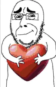 cobson, cobsontalks, glasses, holding heart, low quality, stubble, wholesome, cobsontalks