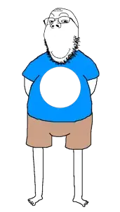gapejak, good boy, arm, circle, closed mouth, clothes, full body, glasses, good boy, leg