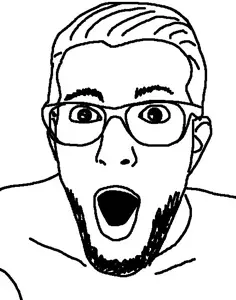 unknown, 1soyjak, beard, black eyes, ear, glasses, hair, open mouth, soyjak, stubble