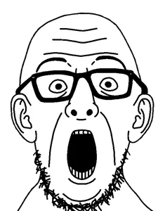 bimmyjak, remastered soyjaks, bald, ear, eyebrows, forehead lines, glasses, looking at you, nose, open mouth