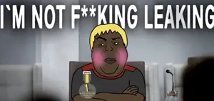 alicia, hunky twink sex machine, hunky twink sex machine, brown skin, closed mouth, crossed arms, irl background, leaking, text