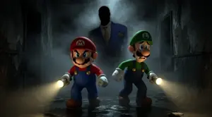 gigachad, luigi, mario, nophono, creepy, creepypasta, dark, nintendo, scary, video game