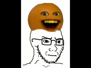 oranjak, soyak, animated, concerned, frown, glasses, music, nightcore, sound, soyjak