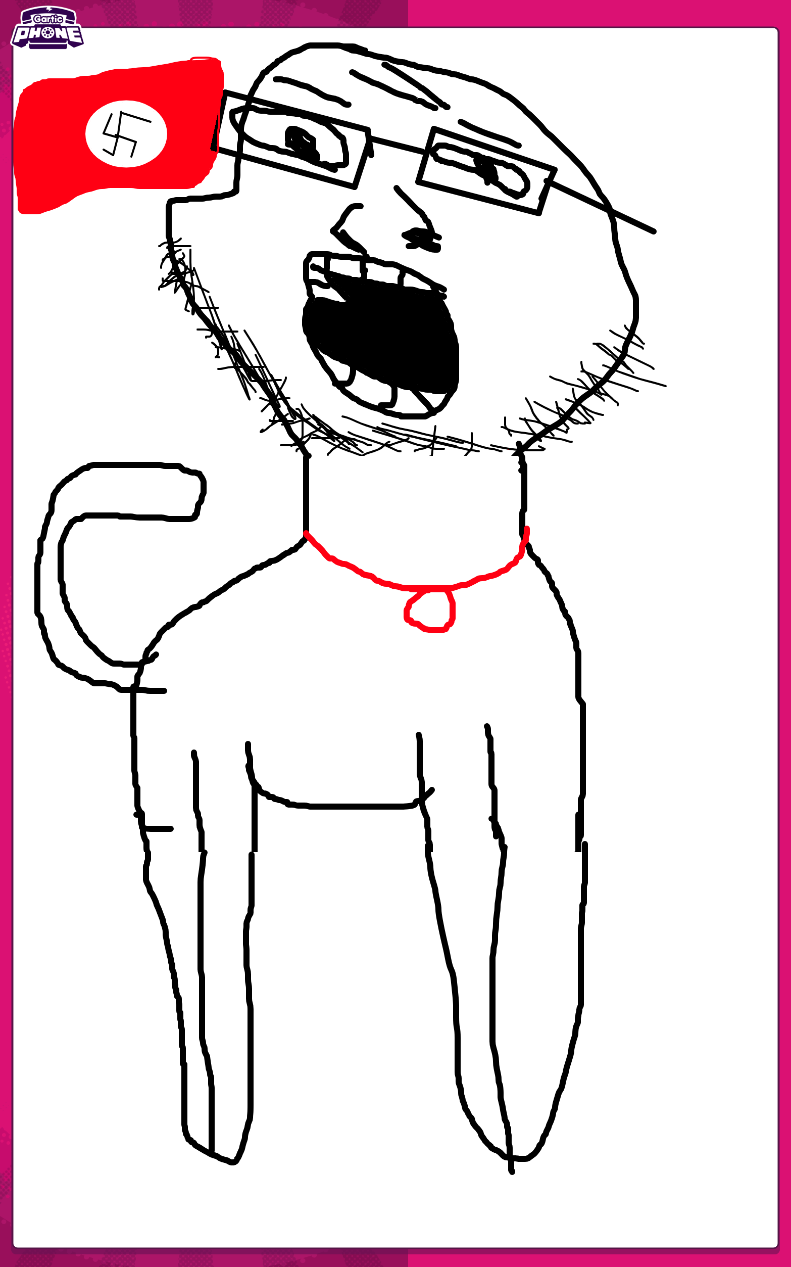 garry nealson, gapejak, animal, cat, cat ears, ear, ears, gartic phone, glasses, leg