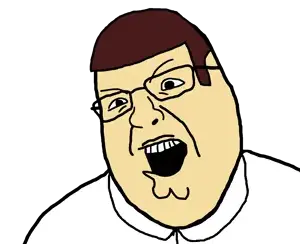 220287 - soybooru.com - 1soyjaks angry brown_hair collared_shirt family_guy fat glasses peter_griffin shotjak stubble teeth teeth_showing transparent_background turrican.png