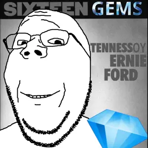 gapejak, wholesome soyjak, album cover, gem, glasses, music, sixteen tons, smile, soyjak, stubble