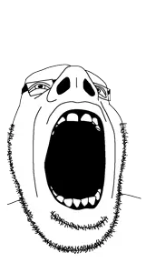 cobson, cobson up, animated, closed mouth, eating, glasses, open mouth, poop, soyjak, stubble