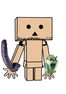 yotsuba koiwai, danbojak, bbc, cardboard, cardboard box, danbo, dildo, hands, matcha, penis