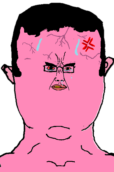 chudjak, chudjak front, anger mark, bloodshot eyes, ear, fat, get, glasses, hair, looking at you
