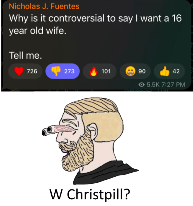 yes chad, it's based and christpilled, 1nas, age of consent, beard, blonde beard, blonde hair, bloodshot eyes, bulging eyes, chat