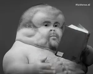 PixVerse_V6_Image_Text_360P_make_him_read_a_bo.mp4