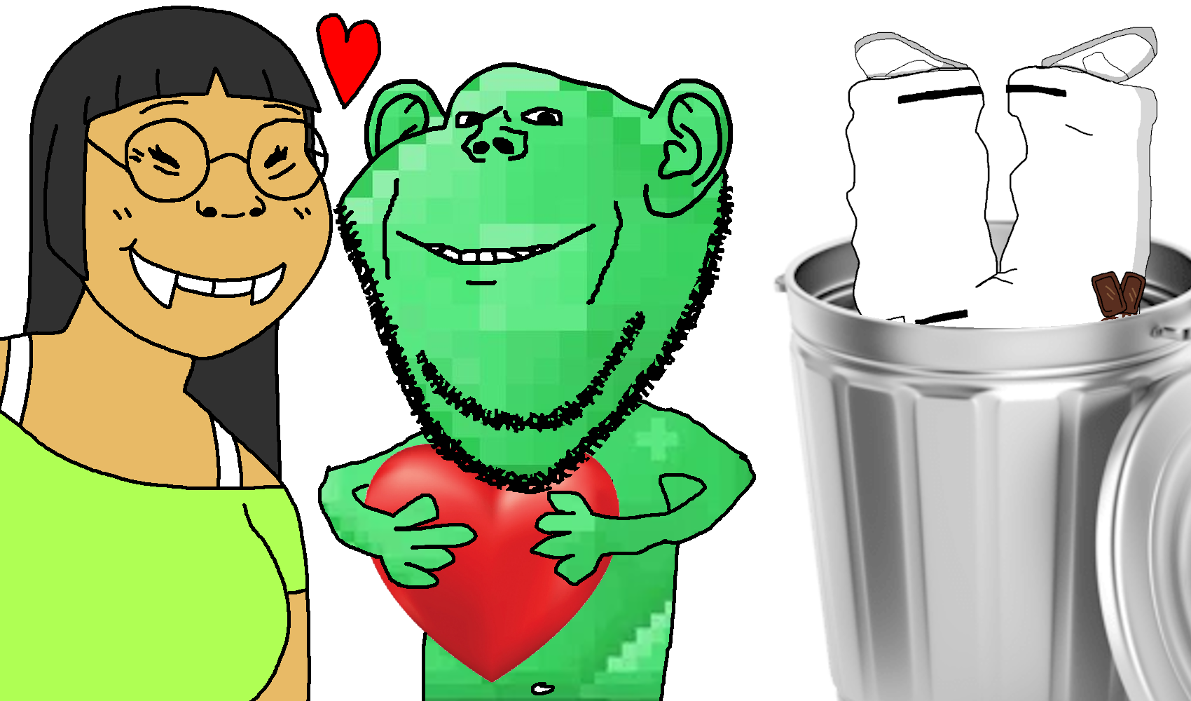 soyniqua, soytan, impish soyak ears, soykio kid, soykio girl, femjak, foidjaks, asian, black hair, buck teeth