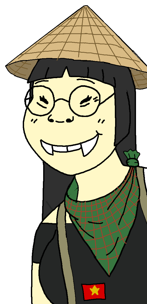 soykio kid, soykio girl, femjak, foidjaks, asian, asian female, bandana, black hair, buck teeth, clothes