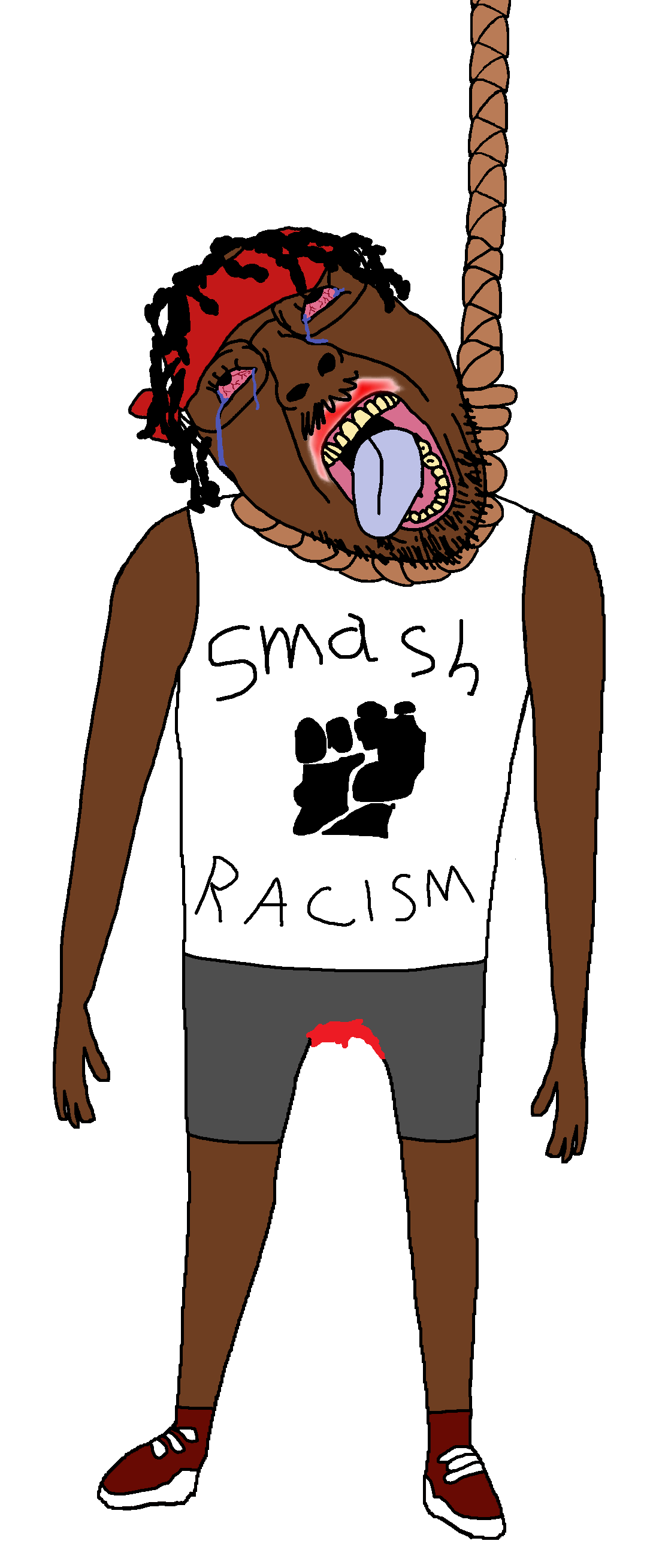 nation88, bernd, hanging troonjak, troonjak, ack, anti racism, black skin, blood, bloodshot eyes, clothes