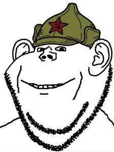 impish soyak ears, beard, budiónovka, closed mouth, communism, ear, eyes, nose, open eyes, socialism