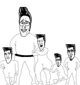 224018 - soybooru.com - 5soyjaks belt buff crossed_arms curvy family front_view full_body hand_on_hip hands_on_hips heels jumping multiple_soyjaks nas no_beard no_glasses side_view skinny template thick_thighs transparent_background unc (1).png