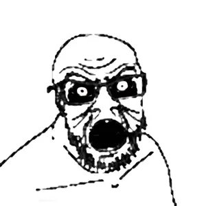 feraljak, scary, screamer, soyjak, wrinkles