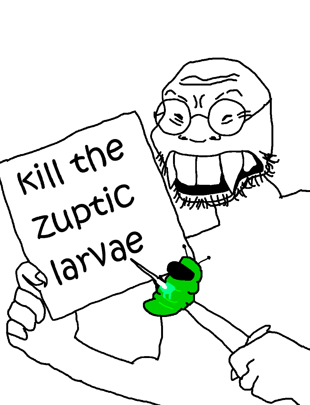 soykio kid, 1soyjak, alien, angry, animal, antenna, asian, black visor, blood, bug
